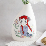 빨강머리 앤 6월의 아침 도자기 화병 / 답례품 인테리어 소품 선물 카페장식 : 안다미로공방
