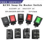 KCD1 스냅온 로커 스위치 AC 10A 125V 6A 250V 스냅인 ON-OFF ON-OFF-ON 해양 전원 21x15mm 100/500 개 : 일레트로파츠