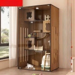 캣빌라 고양이 빌라 실내 게이지 타워 캣게이지 하우스 호두색 60x60x90 직접설치 : 이제구매대행