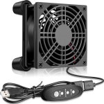 GDSTIME 조용한 80mm 팬 라우터 쿨러 x 25mm DC 5V USB 브러시리스 냉각 : 무민샵24