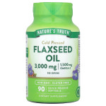 Natures Truth 아마씨유 냉압착 3000mg 빠른 방출 소프트젤 90정소프트젤 1정당 1000mg : 보비월드
