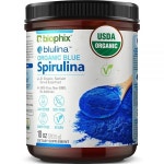 Biophix Blue Spirulina 파우더 유기농 블룰리나 283.5g(10온스) - 청조류 스피루리나 283회 분량 슈퍼푸드 보충제 천연 블루 안료... 