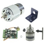 모듈 회전 PWM 드릴 척 브래킷과 20A 속도 컨트롤러가 있는 775 DC 모터 12V 6000RPM24V 12000RPM 대용량 토크 고출력 : 양평쇼퍼