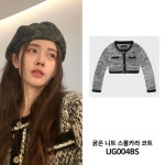 잠바  마이 가죽 심플한 오버핏 자켓 여성 재킷 여성 바람막이 점퍼 짧은 니트 노카라 : 하이하이상사