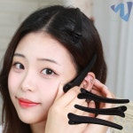 미용실 무광 블랙 앞 옆 머리 헤어 집게 핀 대형 : changwoon