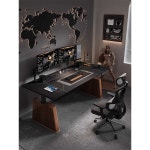 전동책상 키높이책상 스탠딩데스크 모션테이블 2000 제품 블랙 가죽 1.4x0.7m : 글로벌톡