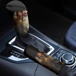 브레이크 레버 교체 자동차 핸드 차량 주차 수리 루스터 치킨 패턴 핸드브레이크 커버 기어 변속 대부분의 차량을 위한 편안한 오토 그립 가드... 