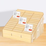 쿠폰 보관함 카드 정리 수납함 카페 칸막이 음식점 12그리드-블랙 : 일등직구몰