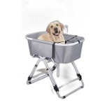 접이식 애완동물 욕조 폴더블 세면대 펫바스 동물병원 라이트 그레이 중대형 : 글로벌샵핑1
