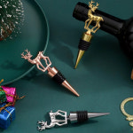 와인에어레이터 위스키 디켄터 디켄더 디켄딩 크리스마스 엘크 와인 푸어러 병 마개 아연 합금 바 도구 웨딩 파티 음료 통풍기 주방 : 뉴-트리