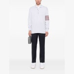 톰브라운 남성 포 바 롱 슬리브 폴로 니트 MJP203A J0155 050 : 로우나명품
