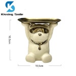 트레이 세라믹 키 곰 조각상 화장품 보관함 책장 책상 장식 거실 캐비닛 홈 1. Wooden frame : 행복스매싱31