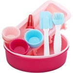 본쉐프 18피스 실리콘 베이크웨어 베이킹 세트 컵케이크 둥근 케이크 빵 틀 아이싱 장식기 주걱 페이스트리 브러시 : 베르식스