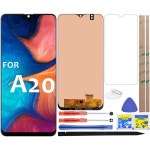 A20 LCD 화면 교체용 터치 디지타이저 디스플레이 6.4인치블랙 삼성 갤럭시 A20용 SM-A205FDS SM-A205U A205FN A205GNDS A205YN A205G... 
