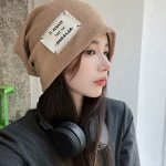 면소재 비니 사계절 데일리 라벨포인트 패션 스트레치 남녀공용 심플 : 히먼박스
