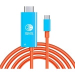 NS 스위치 스팀 데크 스마트폰 PC에서 TV 도킹 모드를 위한 USB 타입 C에서 HDMI 변환 케이블 : 무민샵47