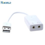 외부 Sienoc USB 2.0 가상 7.1 채널 Xear 3D 외부 USB 사운드 카드 오디오 어댑터 Windows XP 7 8 Linux Vista Mac OS용 : 가다상회