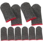 모바일 게임용 초박형 게이밍 핑거 슬리브 통기성 터치스크린 커버 10pcs 게이머용 땀 방지 섬유 엄지 : 무민샵44