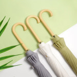 마이홈앳 1+1 16살대 대형 2단 반자동 파스텔 우산 우드 손잡이 튼튼한 장우산 CT11784 : 씨티라이프