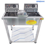 튀김기계 DS-200ST(스텐2구) 대신전기산업 치킨집 만능튀김기 타이머 스텐2구 : 신라종합몰