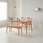 고무나무 원목 2의자 1벤치 식탁 세트 4인식탁세트 1300테이블 주방 거실 다용도 3가지 색 : 디어마이프렌즈1