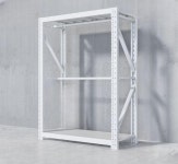 의류 창고 행거 의상실 적재 물류 조립식 진열대 업소용 세탁소 2단 150x60x200cm : 엘이구대샵