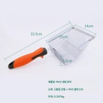 돌고르는삽 어랭이 삼태기 채반 농장 PVC 메쉬 손잡이 소형 체망 텃밭 곡물 고르는 : 썬앤문디렉트