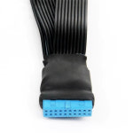 메인보드 USB 3.0 19 핀 헤더 1-2 익스텐션 스플리터 케이블 내부 어댑터 15cm 1개 : 플라이베베베