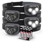 에너자이저 LED 헤드램프 PRO2604팩 IPX4 방수 야외용 고성능 헤드라이트 캠핑 달리기 폭풍 비상 시 생존용 조명배터리 포함 : 무민샵49
