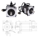 JMC 폐쇄 루프 스텝퍼 서보 드라이버 CNC 조각기 키트용 2 상 2HSS86H 30-75VAC 30-110VDC NEMA34 모터 86J1880EC-1000 12N.M : 현진6