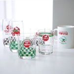 서울우유 홈카페 레트로 빈티지 유리컵 아이스컵 370ml 245ml : 금잔화모종