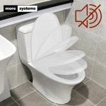 모아시스템즈 무소음 슬로우다운 하드변기커버 상부체결 특대형시트 : 레드드레곤