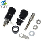 10 개 터미널 블록 JS-910B 4mm 앰프 커넥터 바인딩 포스트 바나나 플러그 잭 마운트 블랙 : 현진33