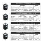 CNC 조각기 라우터용 토크 283.22oz 315Oz-in 엔진 57mm 3a Nema23 4 와이어 2 상 스텝퍼 모터 76 82mm 길이 2N 2.2 N.m : 현진31