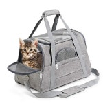 위드펫 고양이 강아지 기내용가방 산책 이동가방 컨넬 백팩 숄더백 슬링백 캐리어 그레이 : 오라잡화점