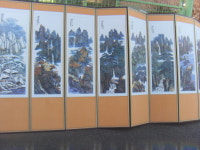 세호마트 8폭 산수화 그림 병풍 중고 깨끗함 경남양산서창 : 세호다팜
