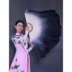 부채춤 베일 워십 그라데이션 너슬부채 한손 한국무용 : 웨이닛 WAYNIT