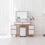 다용도 확장형 수납 익스텐션형 화장대 1400(거울포함) 고급 추천 거실 예쁜 : 퍼니셀컴퍼니