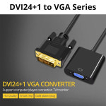 PC 컴퓨터 모니터용 비디오 케이블 컨버터 변환기 풀 HD 1080P DVI D DVI-VGA 어댑터 24 1 25 핀-15 핀 : 화니 상점