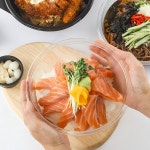 반찬용기 떡포장 용기 초밥 샌드위치 컵과일 투명 200개 195x68mm : 푸른하늘무지개
