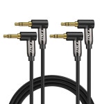JD2팩 골드 도금 3.5mm 스테레오 오디오 보조 케이블 90도 직각 아이폰 갤럭시 스피커 및 기타 모든 장치에 호환 6피트 : 무민샵27