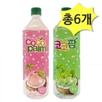 해태 코코팜 데일리 포도1L 복숭아1 x 각3개(총6개) : 인성마트