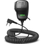 양방향 라디오용 SAMCOM 방수 IP67 숄더 스피커 마이크 2핀 2025년 업그레이드 K 헤드 라펠 바오펑UV-5R 켄우드 레테비스 워키 토키블랙... 