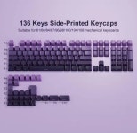 측면 각인 136키 PBT 더블샷 그라데이션 퍼플 키캡 : My Everyday