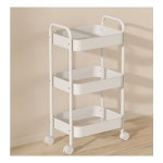 리빙쥬 모던 이동식 무빙 3단 트롤리 철제 웨건 주방 카트 LVJ-002 : 현대봉화