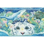 핀투 직쏘 퍼즐 성인용 600피스 - 면사자 백호 수족관 세계 아름다운 플라스틱 홈데코 먼지 제로 보관 H2394 : 달라스유니콘