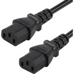 CERRXian 0.5m C13 전원 케이블 18AWG 10A 250V IEC 320 암에서 암으로 컴퓨터 모니터 PDU 변환 코드c13-c13 : 무민샵43