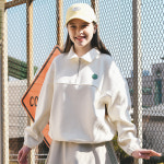 더블 볼마커 아노락 티셔츠 IVORY : 몽버디골프