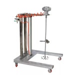 에어 믹서 교반기 산업용 혼합 드릴 몰탈 액체 페인트 시멘트 25갤런 평면 스테인리스 팬 : 현준글로벌