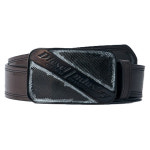 26 SS 디젤 B Industry 로고 잉그레이브 버클 레더 벨트 브라운 X10374 PR666 H1938 : CARTE123